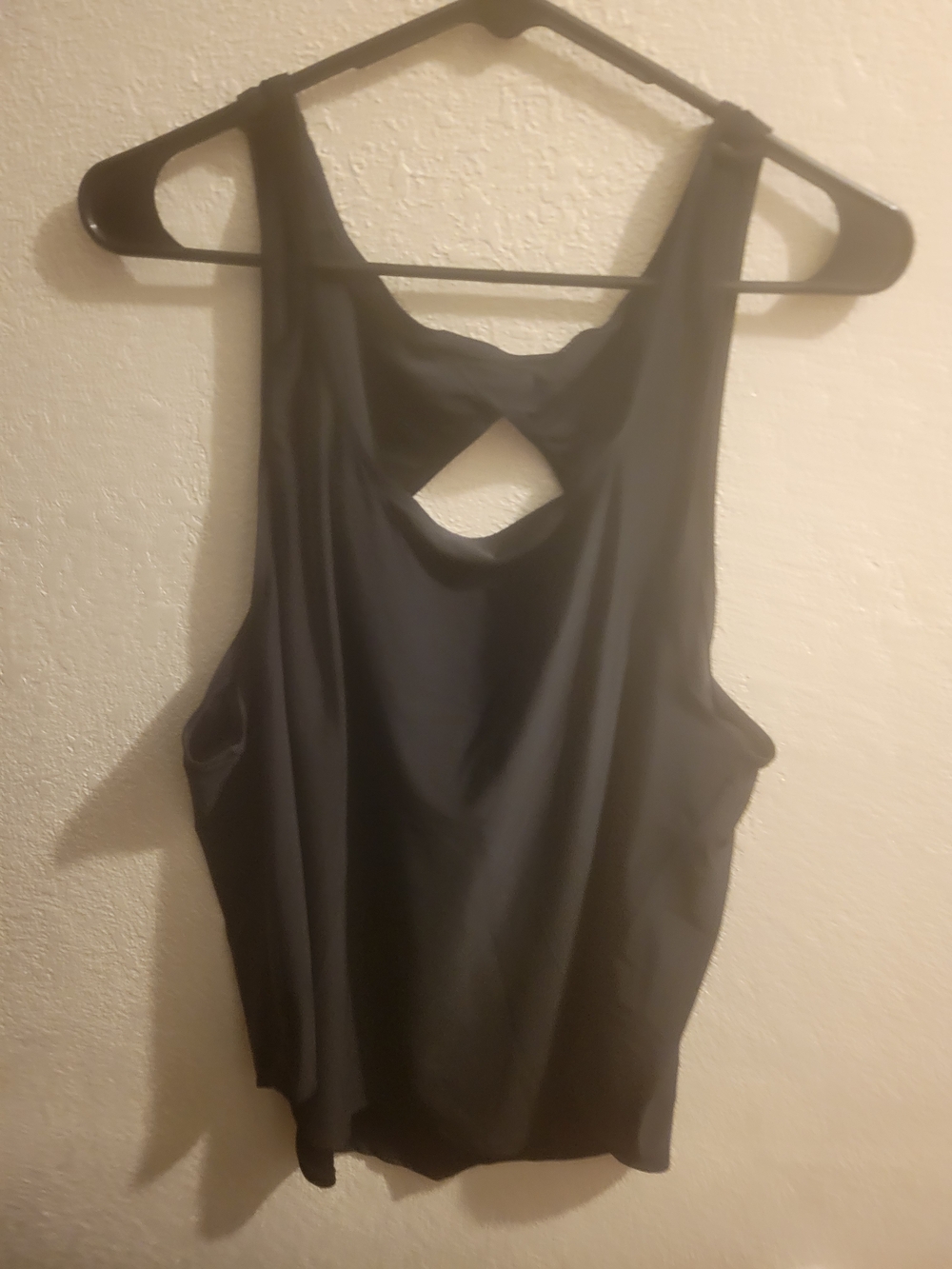 BloomChic Black Swim Coverup Tank with Back Keyhole